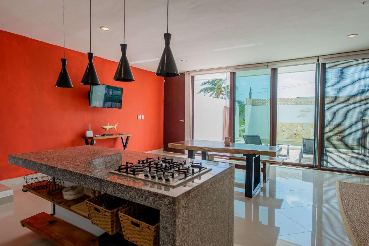 97982 New Modern Villa, Private Pool, High Internet Speed, 2 Blocks From The Beach Pueblo Chicxulub Exterior foto